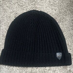 Black Coach Rib Knit Beanie